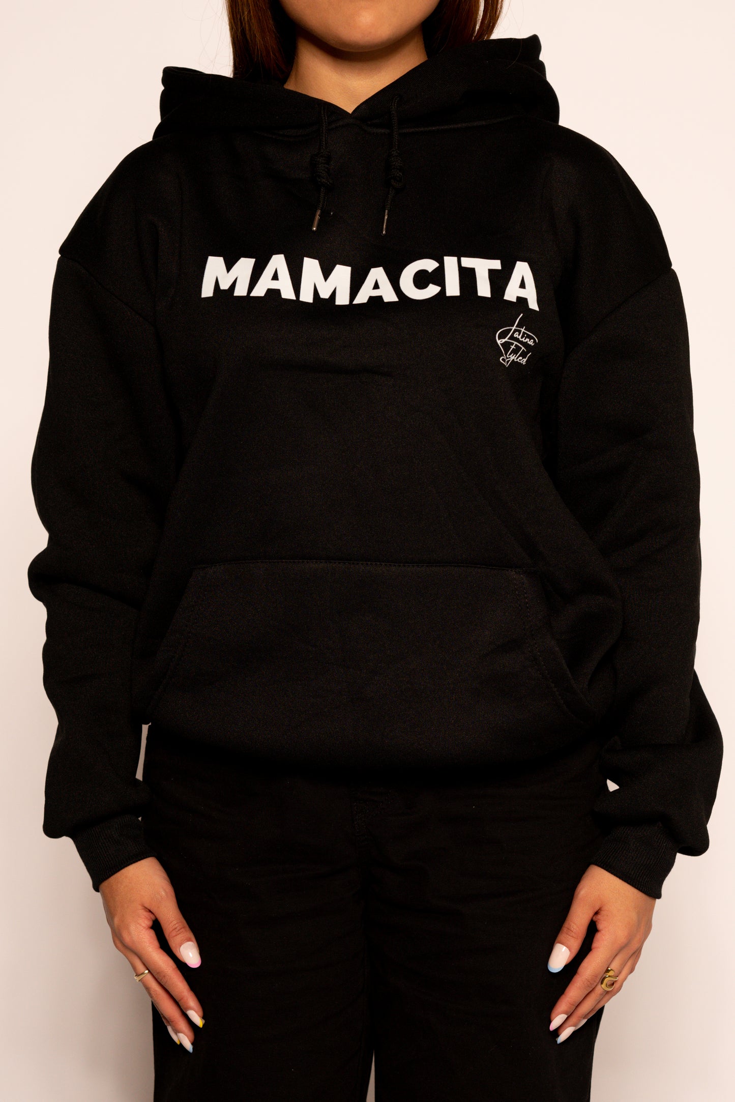 Mamacita Slogan Hoodie - Black